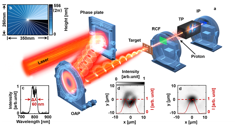 上海光机所在超强涡旋激光驱动质子聚束加速实验方面取得重要进展 上海光机所在超强涡旋激光驱动质子聚束加速实验方面取得重要进展