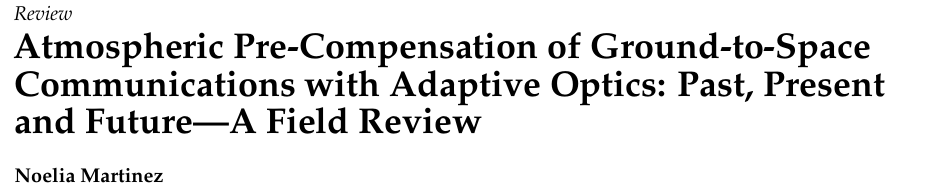 地面到太空光通信的大气预补偿技术